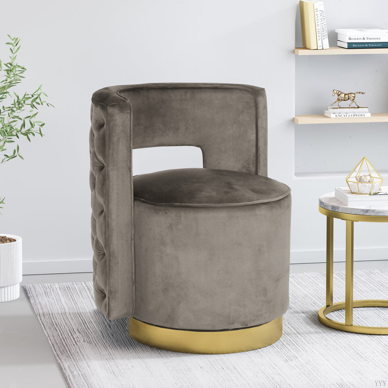 Chaise avec accoudoirs pivotante capitonnée de style Mid-Century pour adultes, pieds en bois de bouleau massif, siège simple pour la chambre à coucher du salon