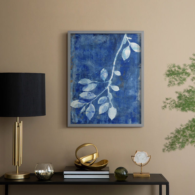 «Branching Out XIX», reproduction encadrée - bois massif, H 30 po x l 24 po, Gris