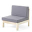 Chaise avec accoudoirs en bois gris R