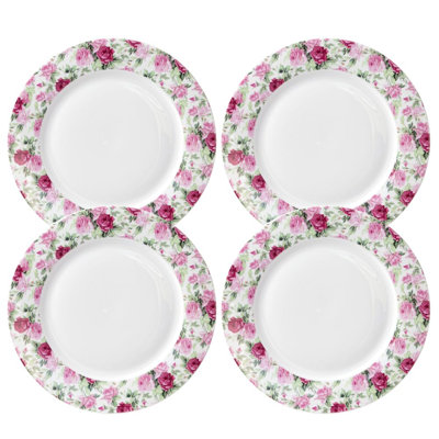 Grace Tea Ware Rose Chintz Assorted Salad/dessert Plates, Set of 4