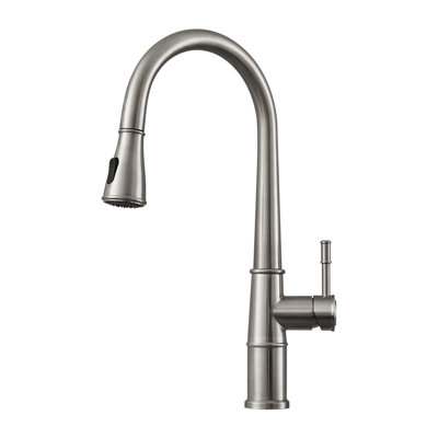 Pull Out Single Handle Kitchen Faucet with Accessories -  KIKO HOME, KK-RD-0018-BN