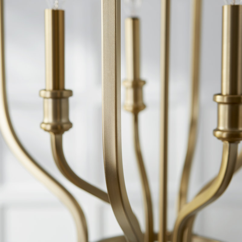 Falbo 4 - Light Lantern Geometric Chandelier, Aged Brass