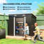 Outsunny 7 x 4ft Outdoor Storage Shed with Foundation Kit-128853604