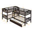 Lit simple en L avec lit gigogne-588040468