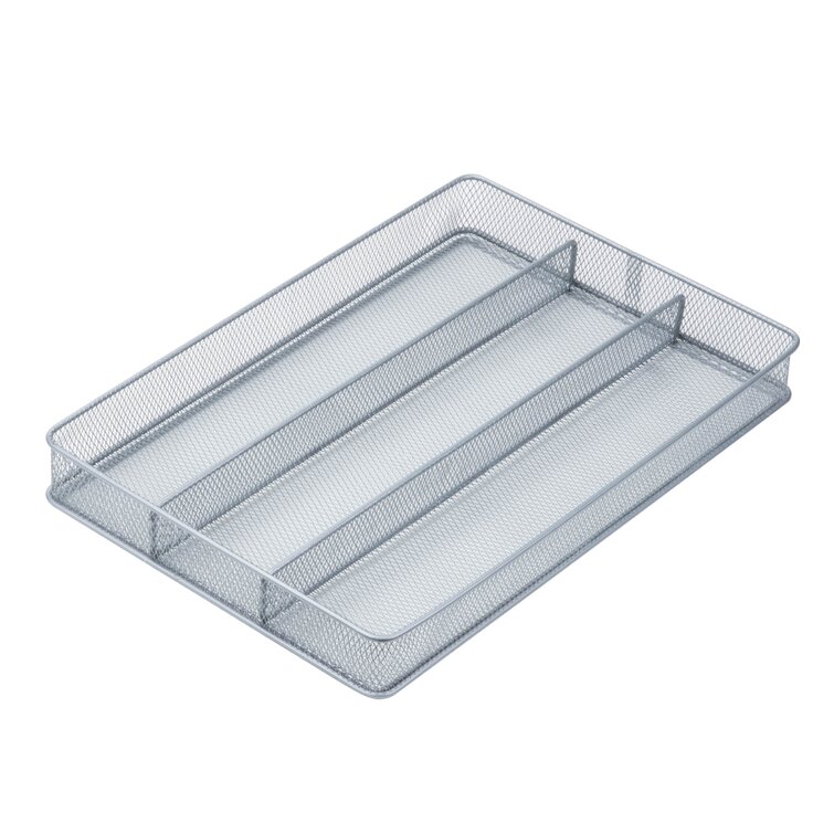 Kitchen Details 15.75-in x 5.71-in Gray Plastic Drawer Organizer in the  Drawer Organizers department at