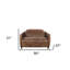  Causeuse en cuir brun 50 po