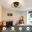 Ventilateur de plafond 11 pales en cage 11,02 po avec télécommande et ensemble d'éclairage inclus