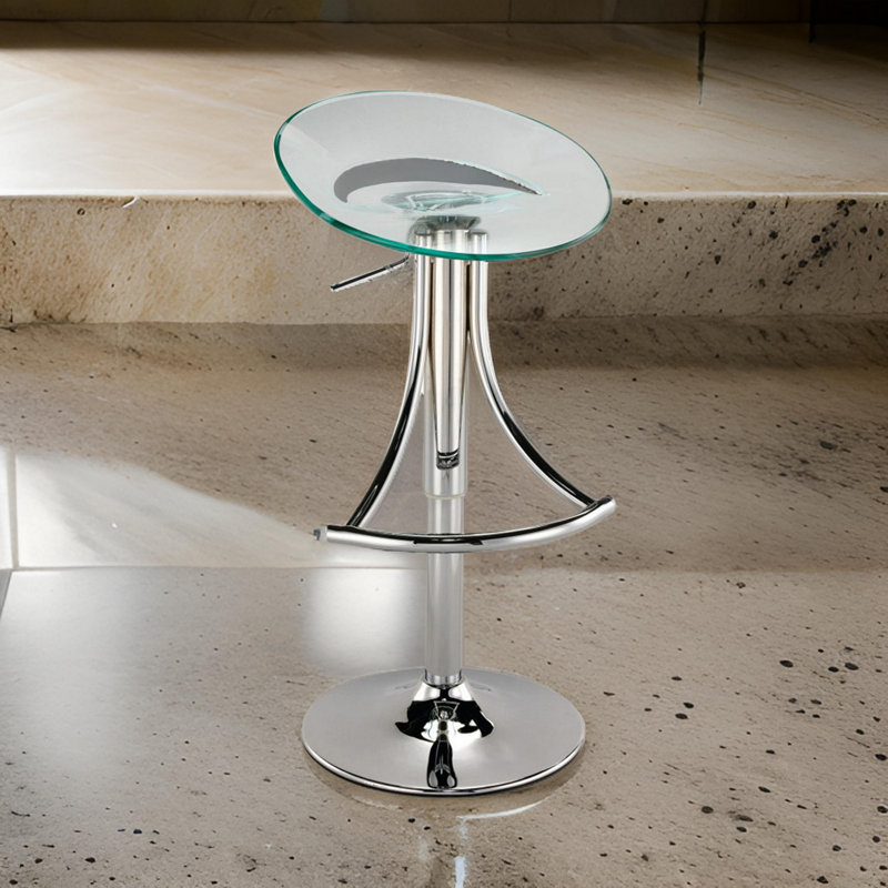 Tabouret pivotant à hauteur réglable Nakkashian, Transparent