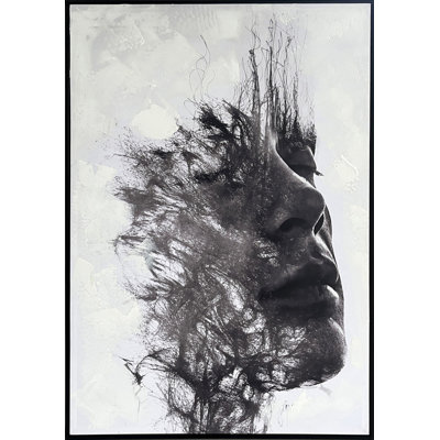 Veiled Reverie - 40" x 28" - Hand-Embellished Canvas in Frame