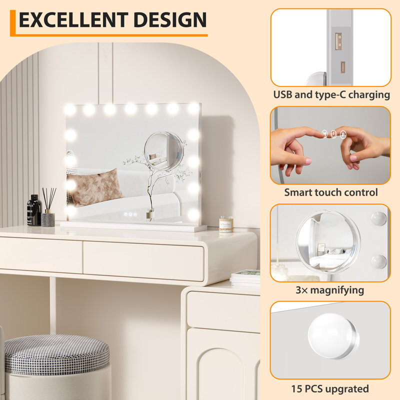 15 - Light LED Vanity Light, 46cm H x 58cm W