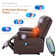 53.1'' Faux Leather Reclining Loveseat with Massage&Heat Function