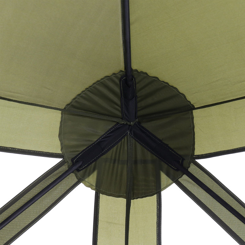 Green 9' x 9' Portable Outdoor Gazebo Canopy Shelter