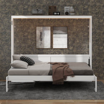 Murphy Bed With LED Light,Can Be Folded Into A Cabinet