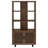 Plasencia 71-Inch 3-Shelf Cabinet Bookcase Walnut