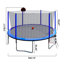 Trampoline 16 pi avec pompe à panier de basketball et échelle avec but de soccer - bleu-118610997