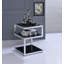 Table de bout carrée en verre avec rangement Miraloma-33420004-120705416