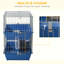 Cage à cochon d'Inde à 2 niveaux Pawhut, cage pour furet, cage Chinchilla, cage pour petits animaux d'intérieur avec plat et bouteille, 2 portes, fonds profonds, rampe, 28 po, bleu