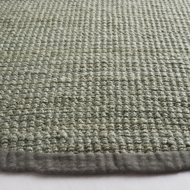Calidia Handwoven Jute Area Rug, Rond 7 pi