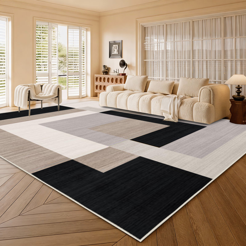 Abstract Machine Printed Shag Area Rug, Runner 80 x 300 cm