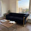 Canapé Chesterfield en velours (noir)