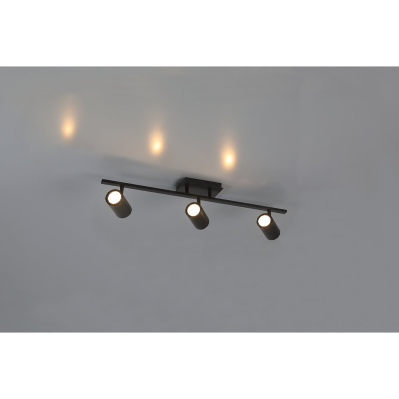 Rail d'éclairage réglable à DEL 4 lumières Prado - Finition acier brossé, 35" W, Brushed Steel