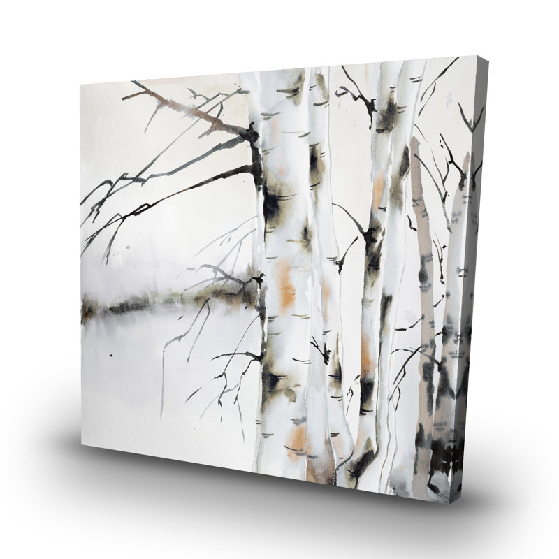 Winter birches - 32"x32" art on canvas