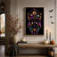 Attrape-rêves Maison hantée violette avec citrouilles - Toile murale d'Halloween-884758567