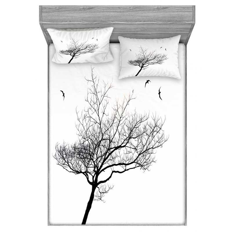 Microfiber Sheet Set, Queen Sheet Set with Fitted Sheet