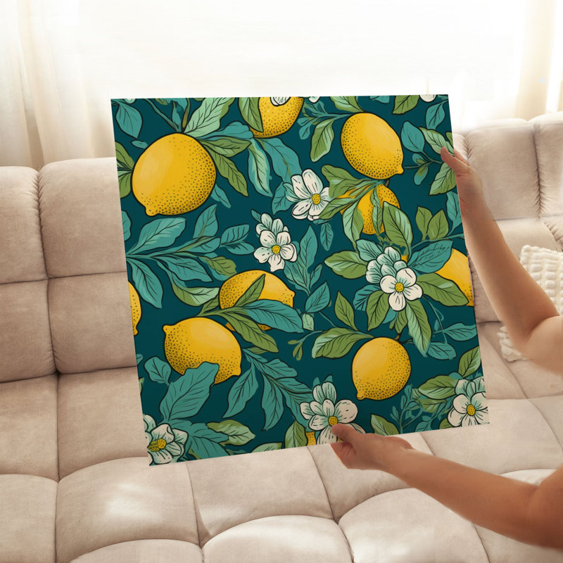 «Food and Kitchen Lemon Dreams III», reproduction d'art moderne sans cadre, H 12 po x l 12 po
