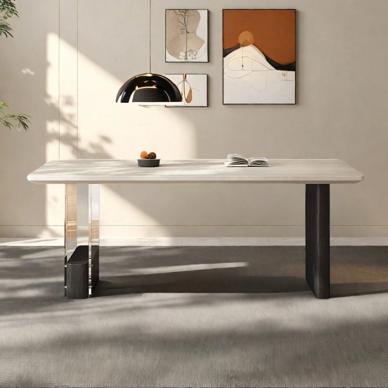 Table de salle à manger rectangulaire minimaliste, 29,53 po x L 70,87 po x l 31,5 po