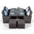 Nikolas 4 Seater Dining Set with Cushions and Parasol