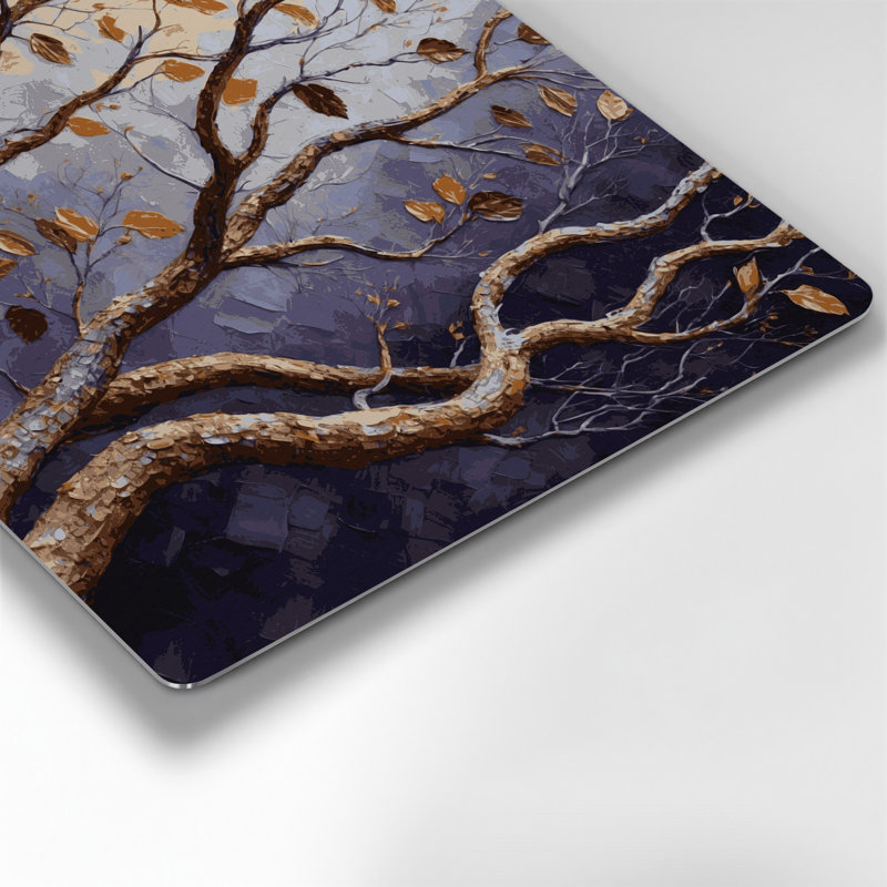Art mural en métal Botanical Pecan Branches, H 12 po x l 12 po