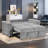Kynzee 2-in-1 Convertible Sofa Bed with Adjustable Positions and and Black Plastic Feet-1941011554