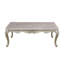 Table basse Kerra, marbre beige, champagne sculpté 54 po