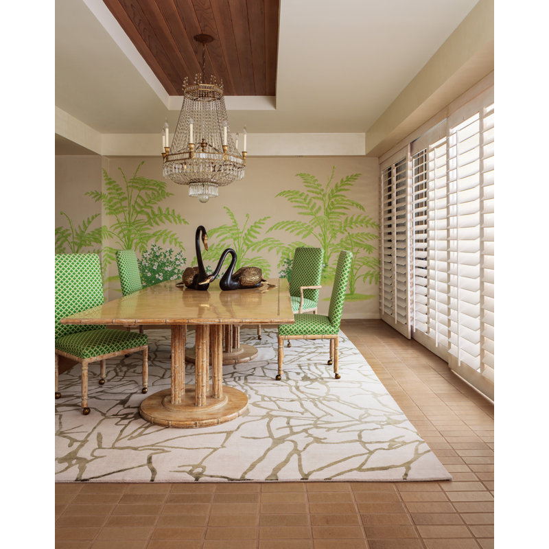 Kelly Wearstler Tracery Round Area Rug, Rectangle 10' x 14'