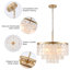 Lustre moderne à 5 niveaux à intensité variable en forme de coquillage Capiz-840847521-840902391-842362091