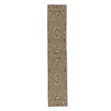 Hand-Knotted High-Quality Gold and Beige Runner