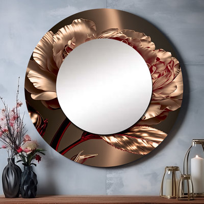 Gilded Rose Vintage Glam II - Floral Round Mirror Wall Decor