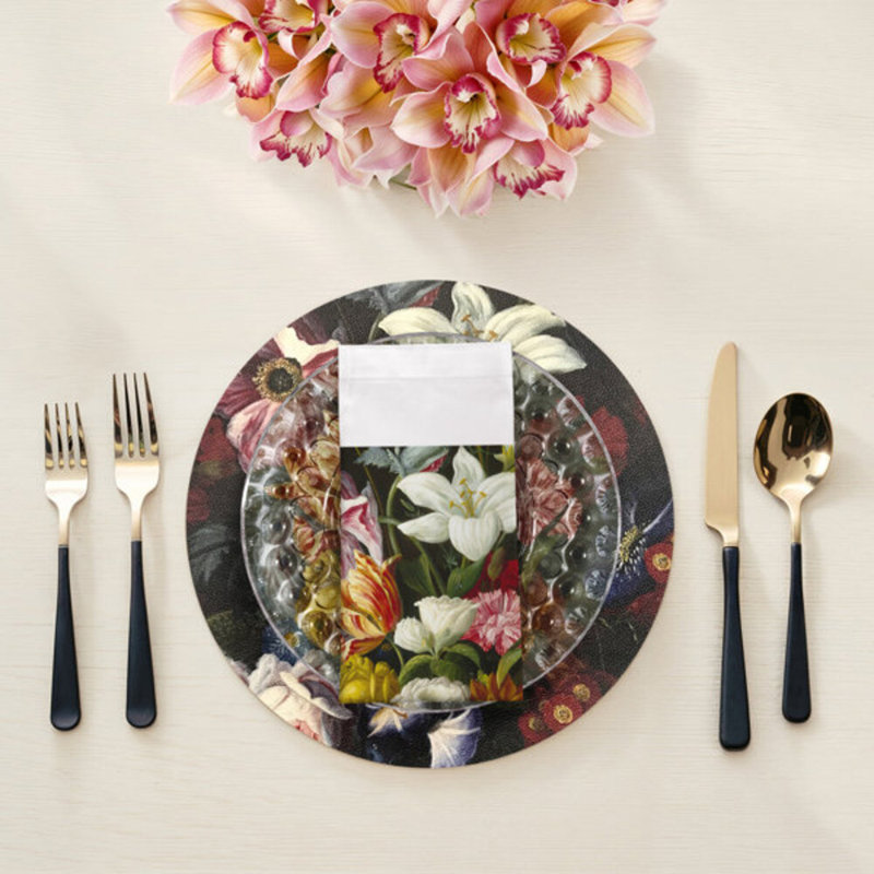 Serviettes de table en satin de coton Guerlin Splender