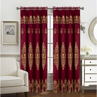Ekene Window Curtain With Attached Valance & Backing