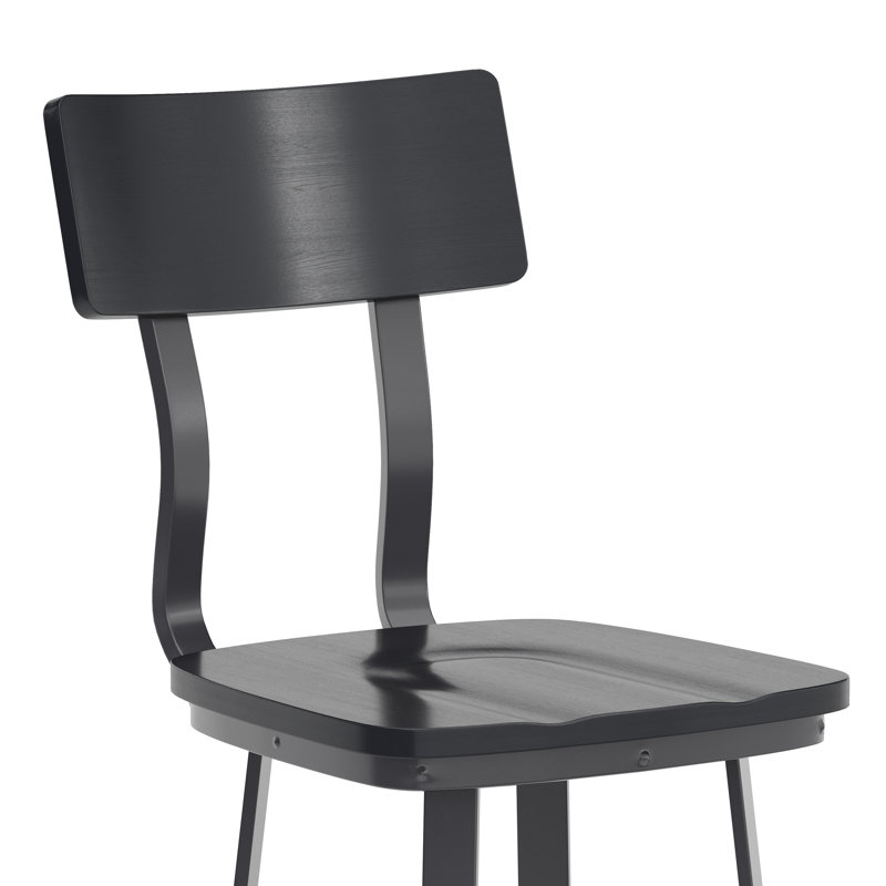 Tabouret de bar 30 po Cecilia, Noir