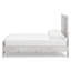Cany Queen Size Bed, Chevron Pattern, Panel Headboard, Whitewash-118778053