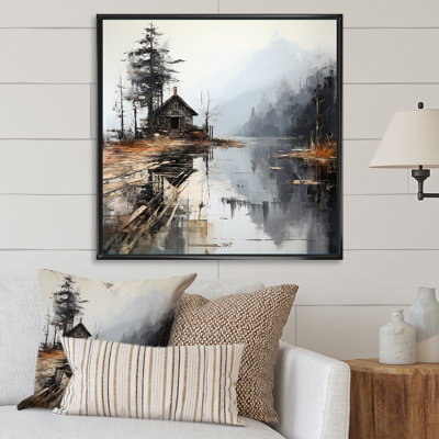 Art sur toile, «Moody Lakehouse Overcast I»
