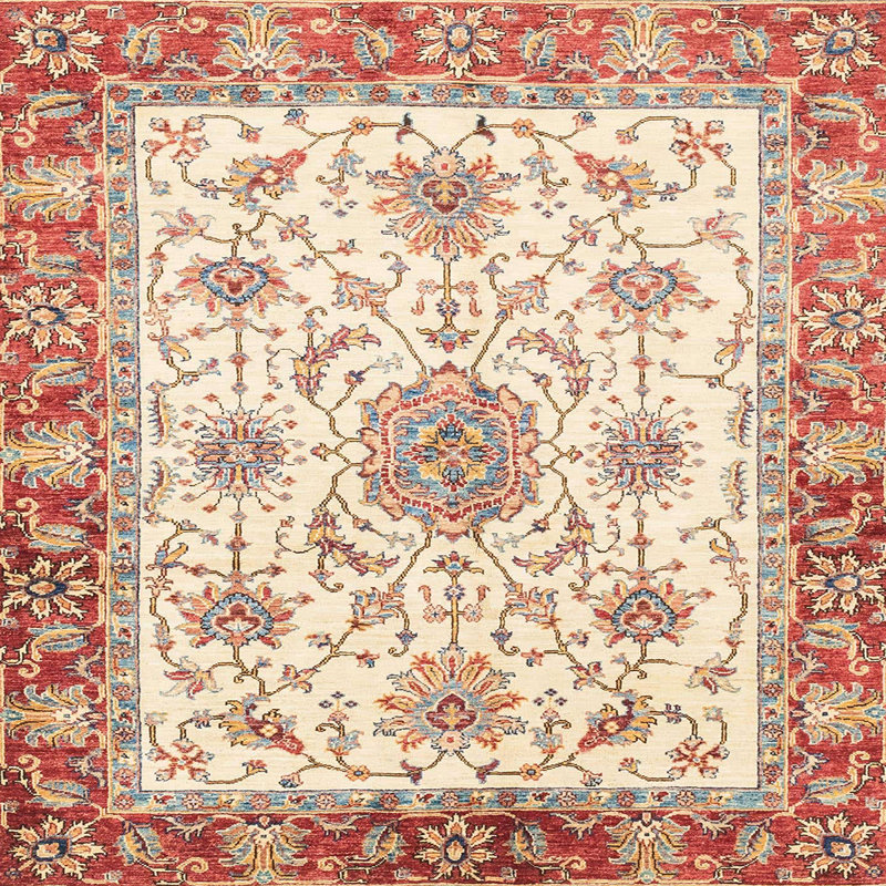 Abstract Indoor Rug, Square 3'
