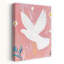 Peaceful Pink Dove Peaceful Serene Contemporary Bird Nature Spring Wall Art Print 1 Piece Wrapped Canvas Wall Art-1908219760