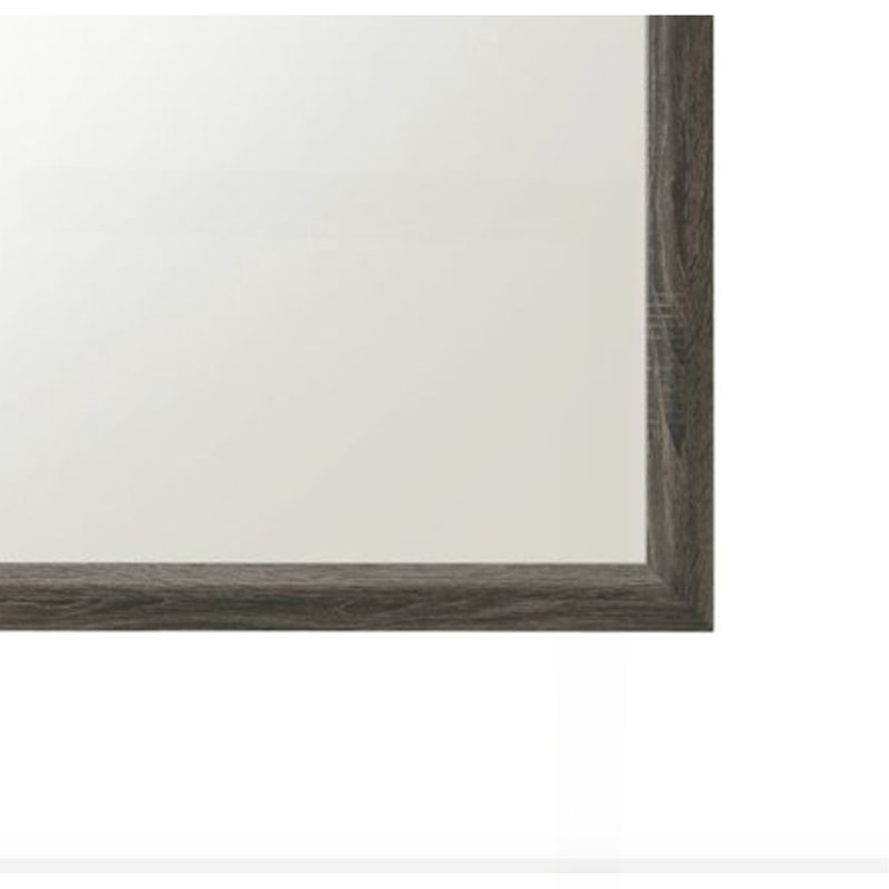 Miroir au fini gris patiné, 35 po x 39 po, Gris