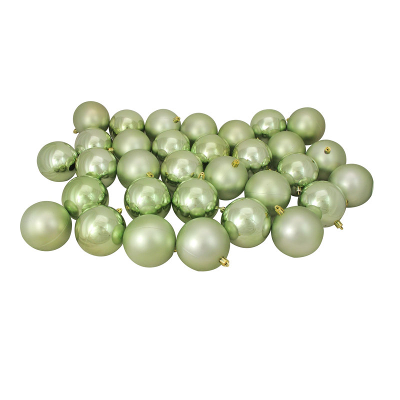 Boules de Noël incassables à 2 finitions, Vert