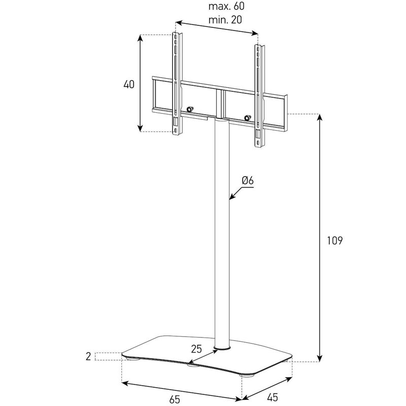 Symple Stuff Floor Stand Mount, Black