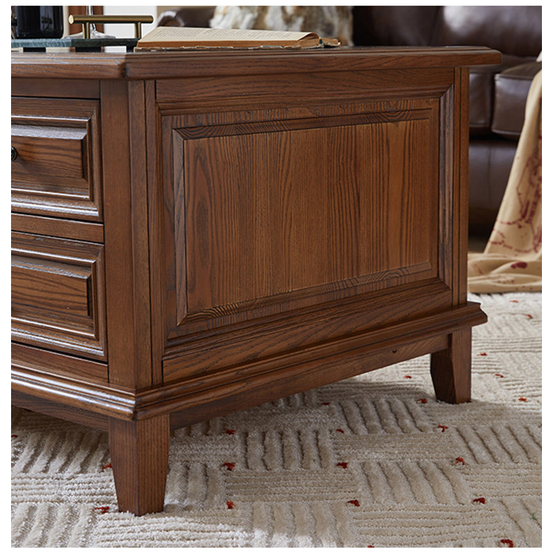Table basse rustique en bois massif rétro, H 20,63 po x L 43,31 po x l 24,41 po