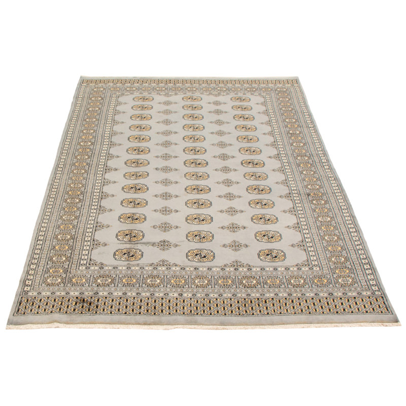 Tapis gris 6 pi 0 po x 8 pi 6 po Finha Peshawar Bokhara